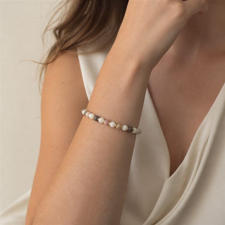 Bracciale a molla Nebbia rosa