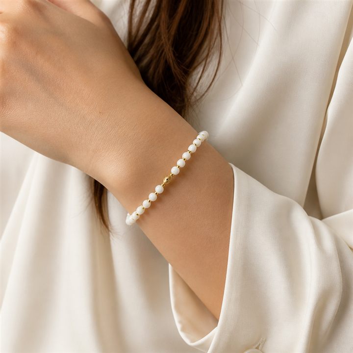 Bracciale a molla Occhio di perla