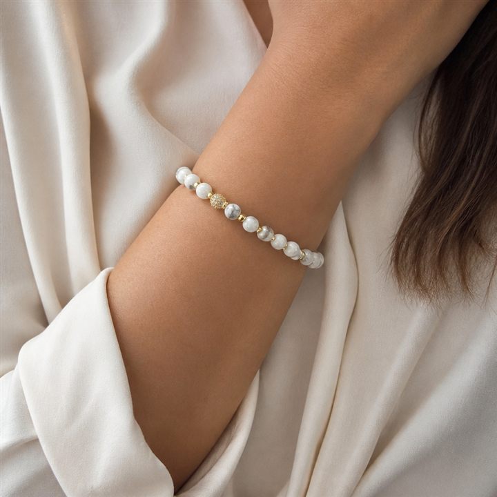 Bracciale a molla Marmo e oro
