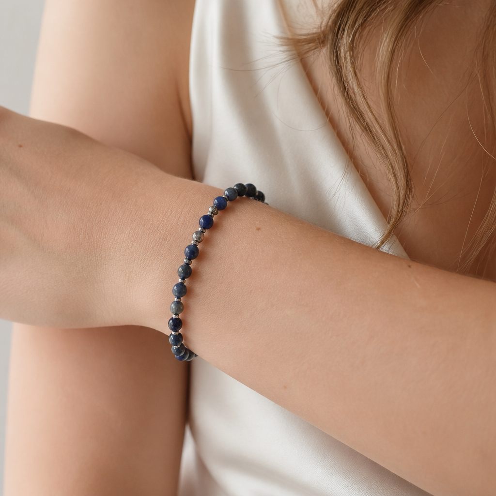Bracciale a molla Blu lapis, blu, blu notte, grigio, argento, foto 1 di 3