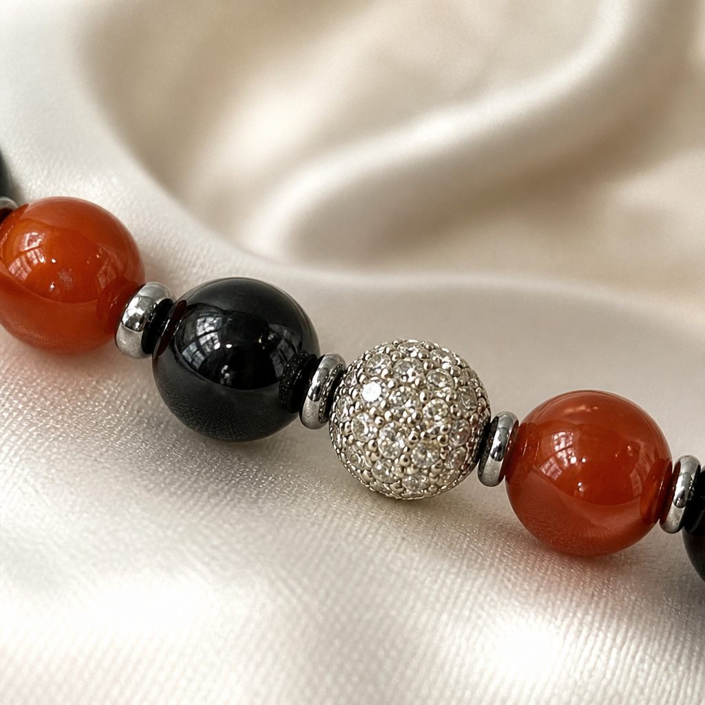 Bracciale a molla Brace, nero, arancio, argento, foto 3 di 3